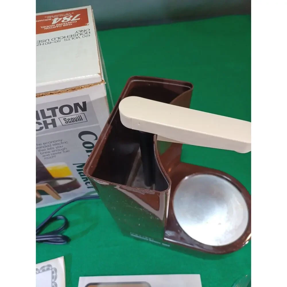 Vintage HAMILTON BEACH Mini Drip Coffee Maker 4 Cup #784 Brown TESTED Works